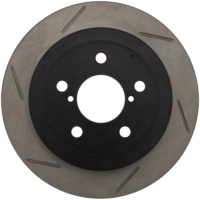 StopTech Power Slot 02-05 WRX Rear Left SportStop Slotted Rotor - Main Product View