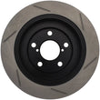 Load image into Gallery viewer, StopTech Power Slot 02-05 WRX Rear Left SportStop Slotted Rotor - Side View