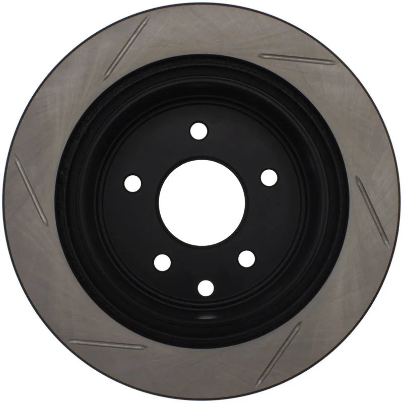 StopTech Power Slot 03-05 350Z / 03-04 G35 / 03-05 G35X SportStop Slotted Rear Left Rotor - Back View