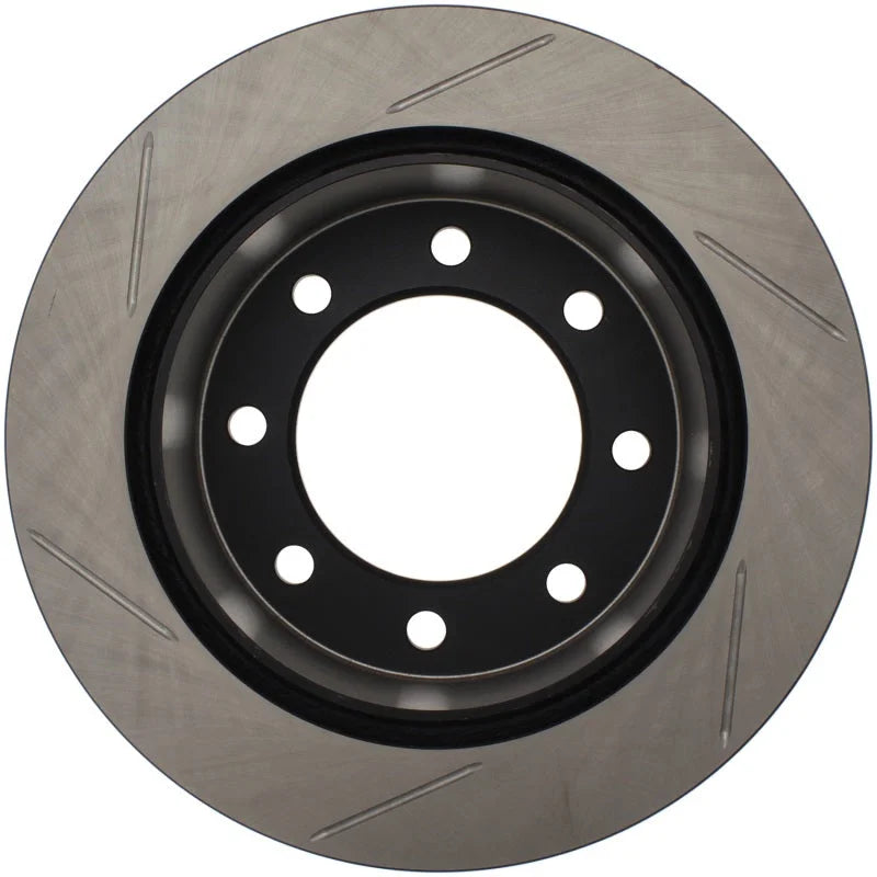 StopTech Power Slot 03-06/08-09 Chevy Avalanche 2500 / 04-09 Silverado 3500 4WD/06-09 2WD (Single R - Back View