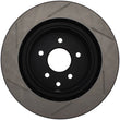 Load image into Gallery viewer, StopTech Power Slot 03-07 350z/ 03-04 G35 w/ Brembo SportStop Slotted Rear Left Rotor - Side View