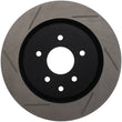 Load image into Gallery viewer, StopTech Power Slot 03-07 350z/ 03-04 G35 w/ Brembo SportStop Slotted Rear Right Rotor - Main Product View