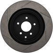 Load image into Gallery viewer, StopTech Power Slot 03-07 350z/ 03-04 G35 w/ Brembo SportStop Slotted Rear Right Rotor - Side View