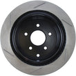 Load image into Gallery viewer, StopTech Power Slot 03-09 Infiniti FX35/FX45/Nissan Murano SportStop Slotted Left Right Rotor - Back View