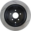 Load image into Gallery viewer, StopTech Power Slot 03-09 Infiniti FX35/FX45/Nissan Murano SportStop Slotted Rear Right Rotor - Back View