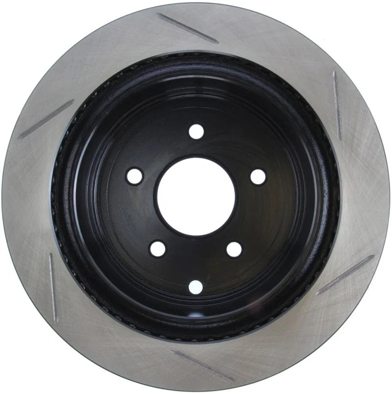 StopTech Power Slot 03-09 Infiniti FX35/FX45/Nissan Murano SportStop Slotted Rear Right Rotor - Back View