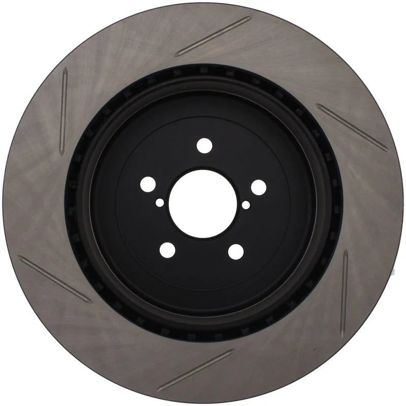 StopTech Power Slot 04 STi Rear Right Slotted Rotor - Side View