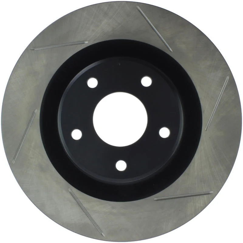 StopTech Power Slot 05-07 Cadillac XLR / 06-09 Chevy Corvette Front Left Slotted Rotors - Main Product View
