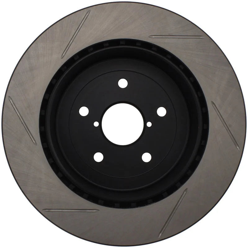 StopTech Power Slot 05-07 STi Rear Right Slotted Rotor - Side View