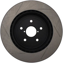 Load image into Gallery viewer, StopTech Power Slot 05-07 STi Rear Right Slotted Rotor - Side View