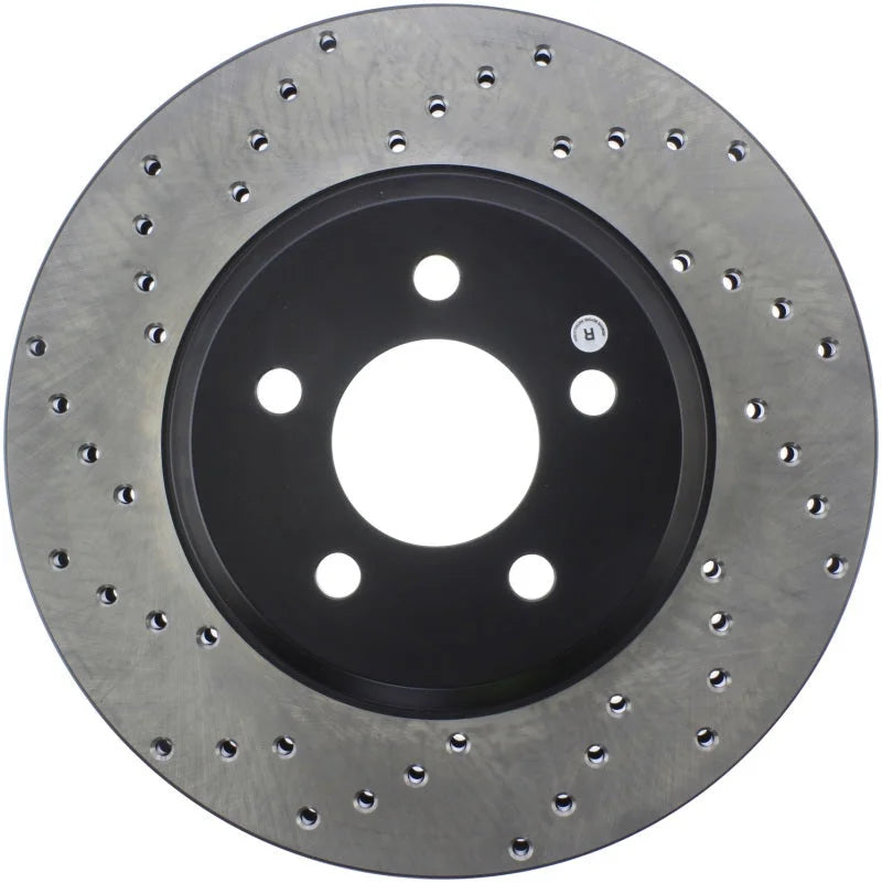 StopTech Power Slot 05-10 Mustang GT V8-4.6L Front Right Drilled Rotor - Main Product View