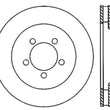 Load image into Gallery viewer, StopTech Power Slot 05-10 Mustang GT V8-4.6L Front Right Drilled Rotor - Back View