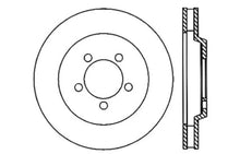 Load image into Gallery viewer, StopTech Power Slot 05-10 Mustang GT V8-4.6L Front Right Drilled Rotor - Back View