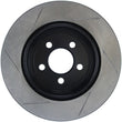 Load image into Gallery viewer, StopTech Power Slot 05 Chrysler 300C 5.7L V8 w/ Vented Rear Disc Rear Left SportStop Slotted Rotor - Side View