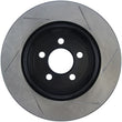 Load image into Gallery viewer, StopTech Power Slot 05 Chrysler 300C 5.7L V8 w/ Vented Rear Disc Rear Right SportStop Slotted Rotor - Side View