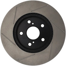 Load image into Gallery viewer, StopTech Power Slot 06-07 Lexus IS250/350 / 08 IS250 Slotted Left Front Rotor - Side View