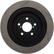 Load image into Gallery viewer, StopTech Power Slot 06-07 WRX / 05-08 LGT Rear Right Slotted Rotor - Side View