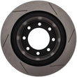 Load image into Gallery viewer, StopTech Power Slot 06-08 Dodge Ram 1500/03-08 Ram 2500/3500 All 2wd/4wd Rear Right Slotted Rotor - Side View