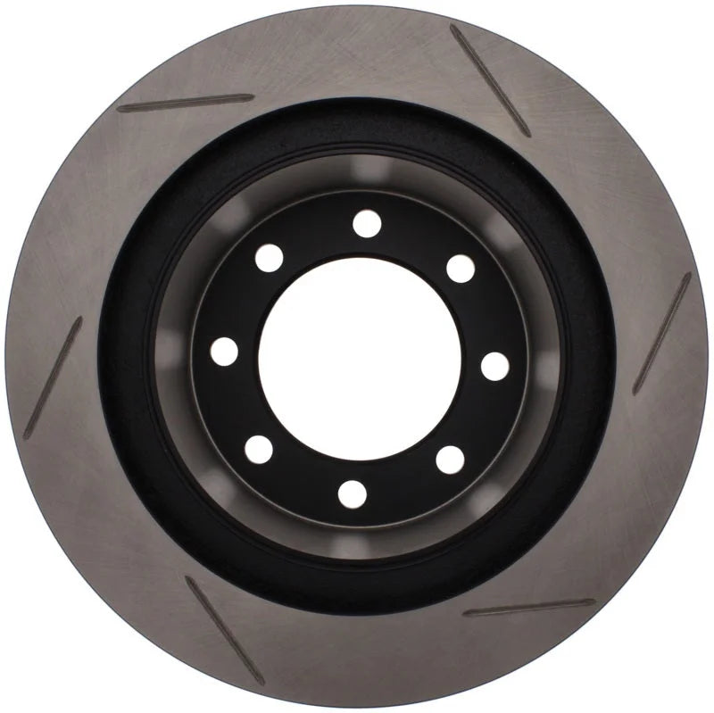 StopTech Power Slot 06-08 Dodge Ram 1500/03-08 Ram 2500/3500 All 2wd/4wd Rear Right Slotted Rotor - Side View