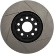 Load image into Gallery viewer, StopTech Power Slot 06-10 Audi A3 / 08-10 TT / 06-09 VW GTI Mlk V/Passat Right Front Slotted Rotor - Side View