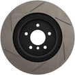 Load image into Gallery viewer, StopTech Power Slot 06 BMW 330 Series / 07-09 335 Series Rear Left Slotted Rotor - Side View