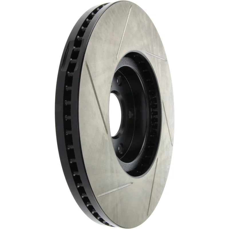 StopTech Power Slot 07-08 Infiniti G35 2WD / 08 G37 Coupe SportStop Slotted Front Left Rotor - Side View