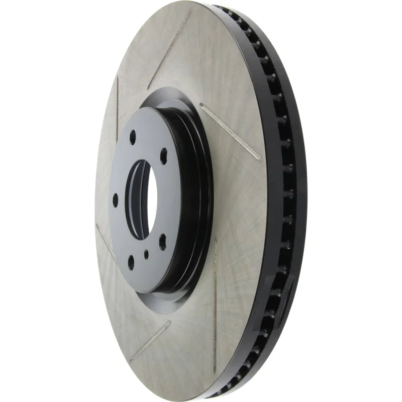 StopTech Power Slot 07-08 Infiniti G35 2WD / 08 G37 Coupe SportStop Slotted Front Right Rotor - Back View
