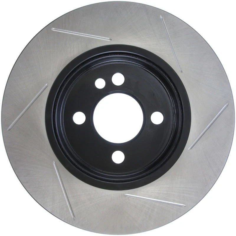 StopTech Power Slot 07-09 Base Cooper Front Left Rotor - Side View