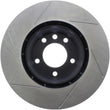 Load image into Gallery viewer, StopTech Power Slot 07-10 Audi Q7 / 03-10 Porsche Cayenne Left Front Slotted Rotor - Side View