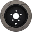 Load image into Gallery viewer, StopTech Power Slot 08-10 WRX Rear Left Slotted Rotor - Side View