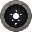 Load image into Gallery viewer, StopTech Power Slot 08-10 WRX Rear Right Slotted Rotor - Side View