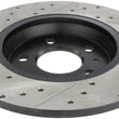 Load image into Gallery viewer, StopTech Power Slot 09-10 Audi A4/A4 Quattro / 08-10 A5 / 10 S4 Rear Left Drilled &amp; Slotted Rotor - Side View