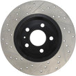 Load image into Gallery viewer, StopTech Power Slot 09-10 Audi A4/A4 Quattro / 08-10 A5 / 10 S4 Rear Left Drilled &amp; Slotted Rotor - Installation View