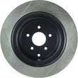 Load image into Gallery viewer, StopTech Power Slot 09 Infiniti FX50 5.0L-V8 Slotted Rear Left Rotor - Back View