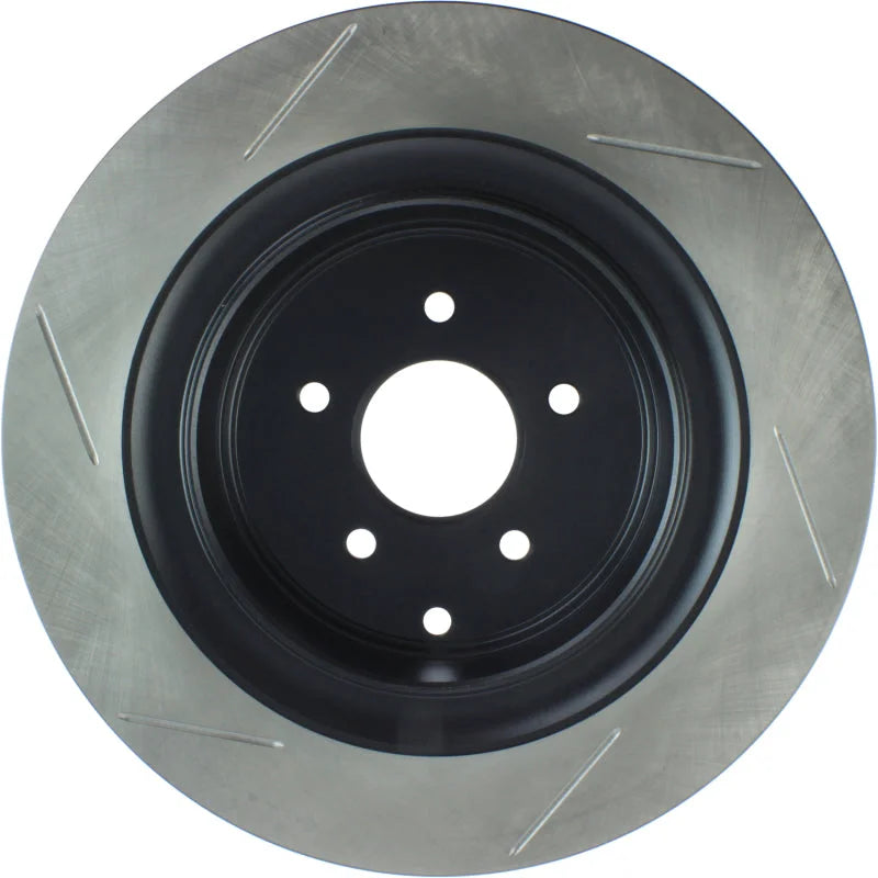 StopTech Power Slot 09 Infiniti FX50 5.0L-V8 Slotted Rear Left Rotor - Back View