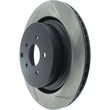 Load image into Gallery viewer, StopTech Power Slot 09 Infiniti FX50 5.0L-V8 Slotted Rear Left Rotor - Installation View