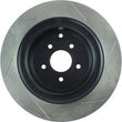 Load image into Gallery viewer, StopTech Power Slot 09 Infiniti FX50 5.0L-V8 Slotted Rear Right Rotor - Back View