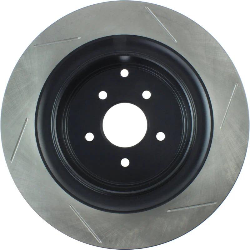 StopTech Power Slot 09 Infiniti FX50 5.0L-V8 Slotted Rear Right Rotor - Back View
