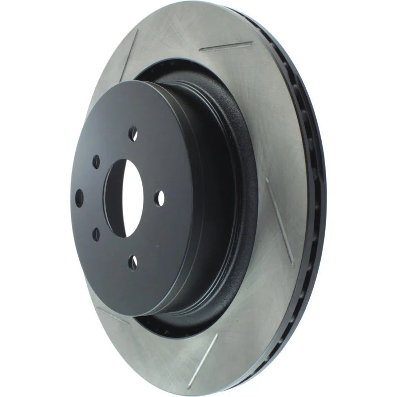 StopTech Power Slot 09 Infiniti FX50 5.0L-V8 Slotted Rear Right Rotor - Installation View