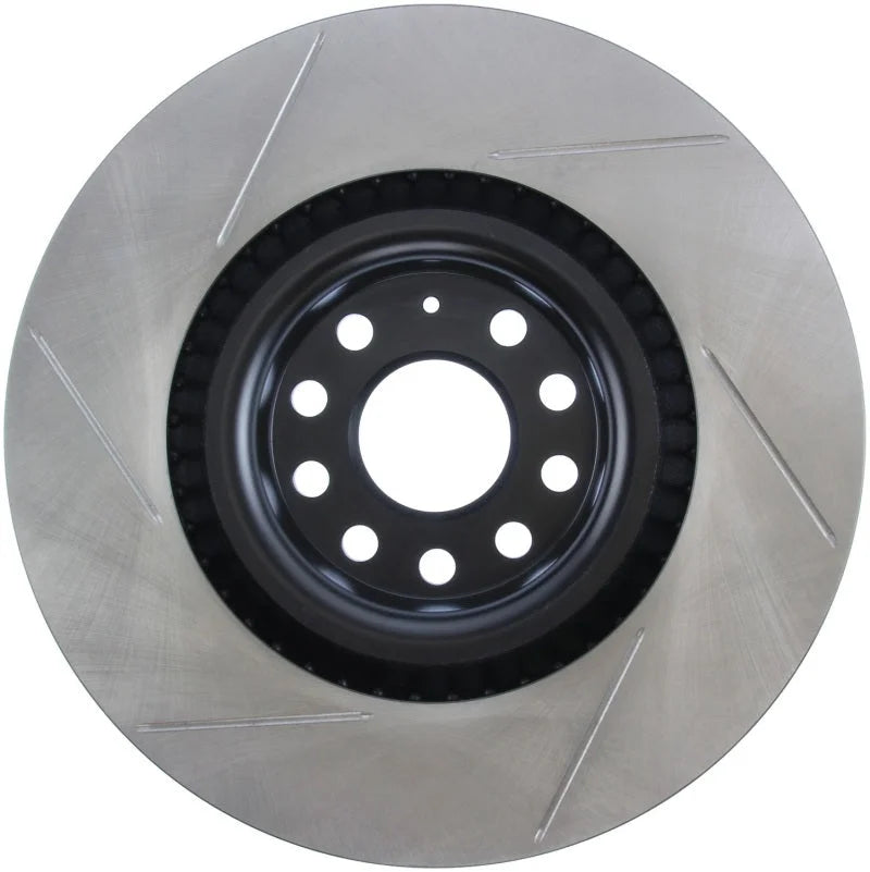 StopTech Power Slot 09 VW CC (Passat CC) / 06-09 Passat Front Left Slotted Rotor - Side View