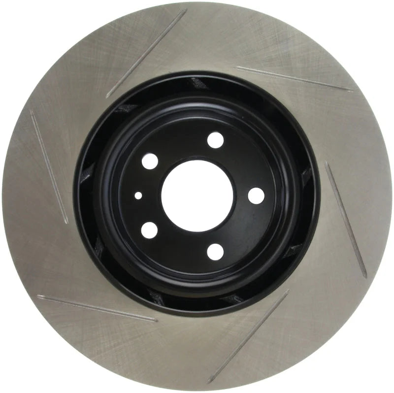 StopTech Power Slot 10-6/11 Audi S4 / 08-11 S5 Front Left Slotted Rotor - Back View