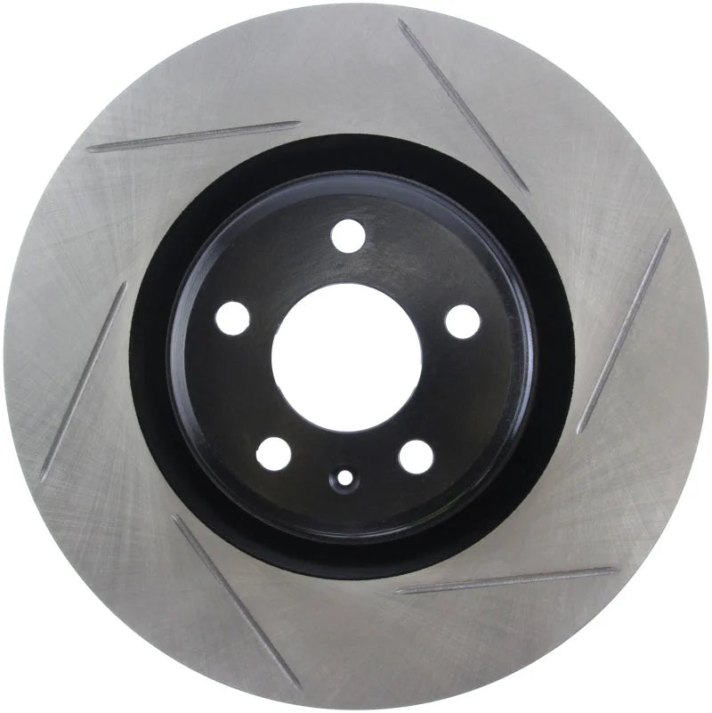 StopTech Power Slot 10-6/11 Audi S4 / 08-11 S5 Front Left Slotted Rotor - Installation View