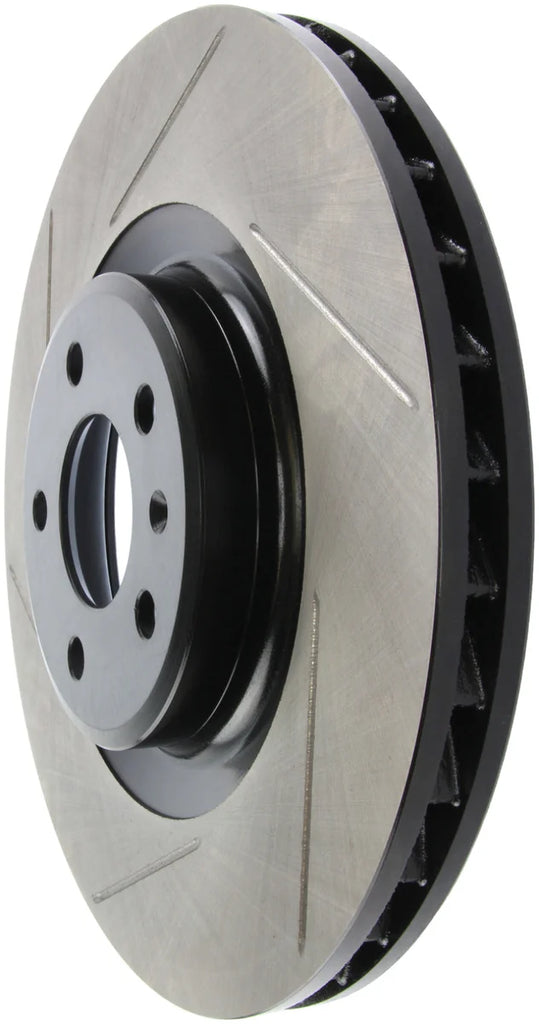 StopTech Power Slot 10-6/11 Audi S4 / 08-11 S5 Front Right Slotted Rotor - Side View