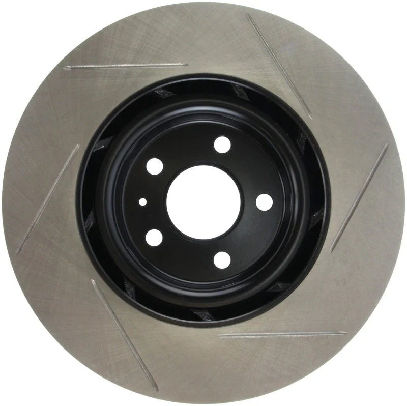 StopTech Power Slot 10-6/11 Audi S4 / 08-11 S5 Front Right Slotted Rotor - Installation View