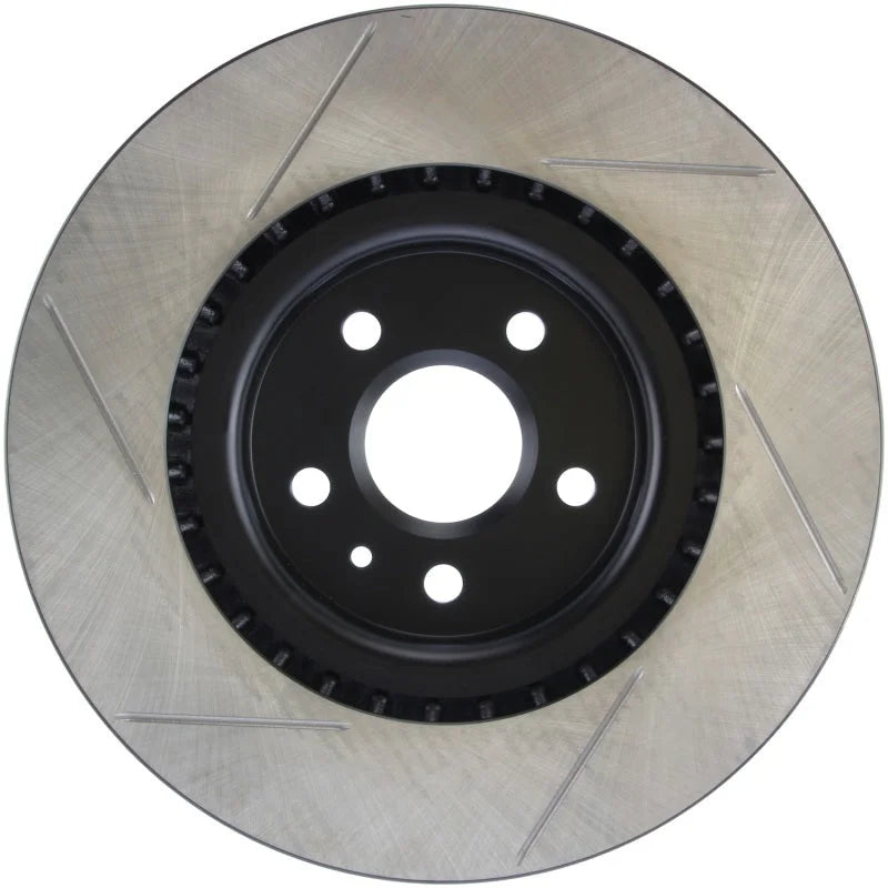 StopTech Power Slot 10 Camaro SS 8cyl / 09 Pontiac G8 GXP Front Left Slotted Rotor - Side View