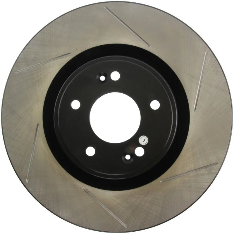 StopTech Power Slot 10 Hyundai Genesis Coupe Track Front Left Slotted Rotor - Main Product View