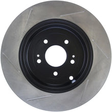 Load image into Gallery viewer, StopTech Power Slot 10 Hyundai Genesis Coupe Track Rear Left Slotted Rotor - Back View