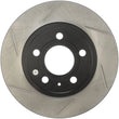 Load image into Gallery viewer, StopTech Power Slot 1/05-09 Audi A4/A4 Quattro Right Rear Slotted Rotor - Back View