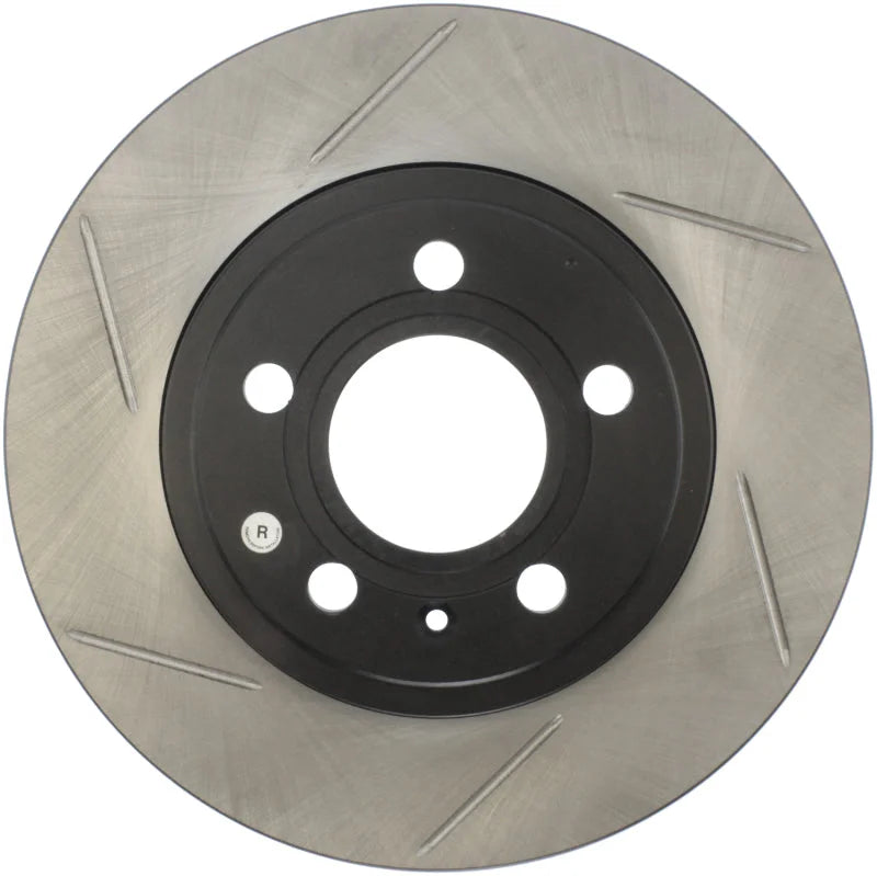 StopTech Power Slot 1/05-09 Audi A4/A4 Quattro Right Rear Slotted Rotor - Back View
