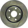 Load image into Gallery viewer, StopTech Power Slot 1/90-95 Toyota MR2 Front Left SportStop Slotted Rotor - Installation View